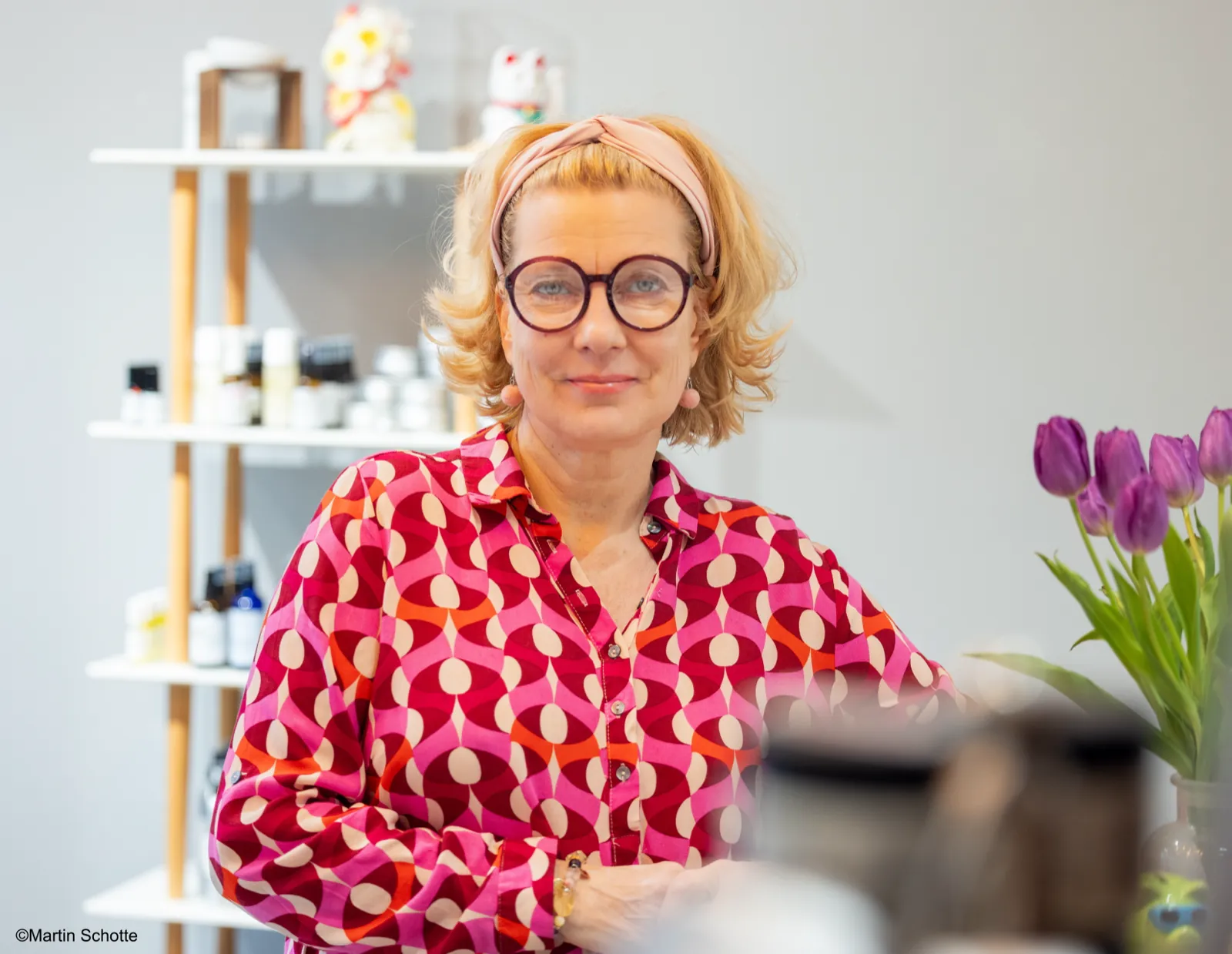 Päivi Blöchlin muotokuva liikkeessään Guntramsdorfissa